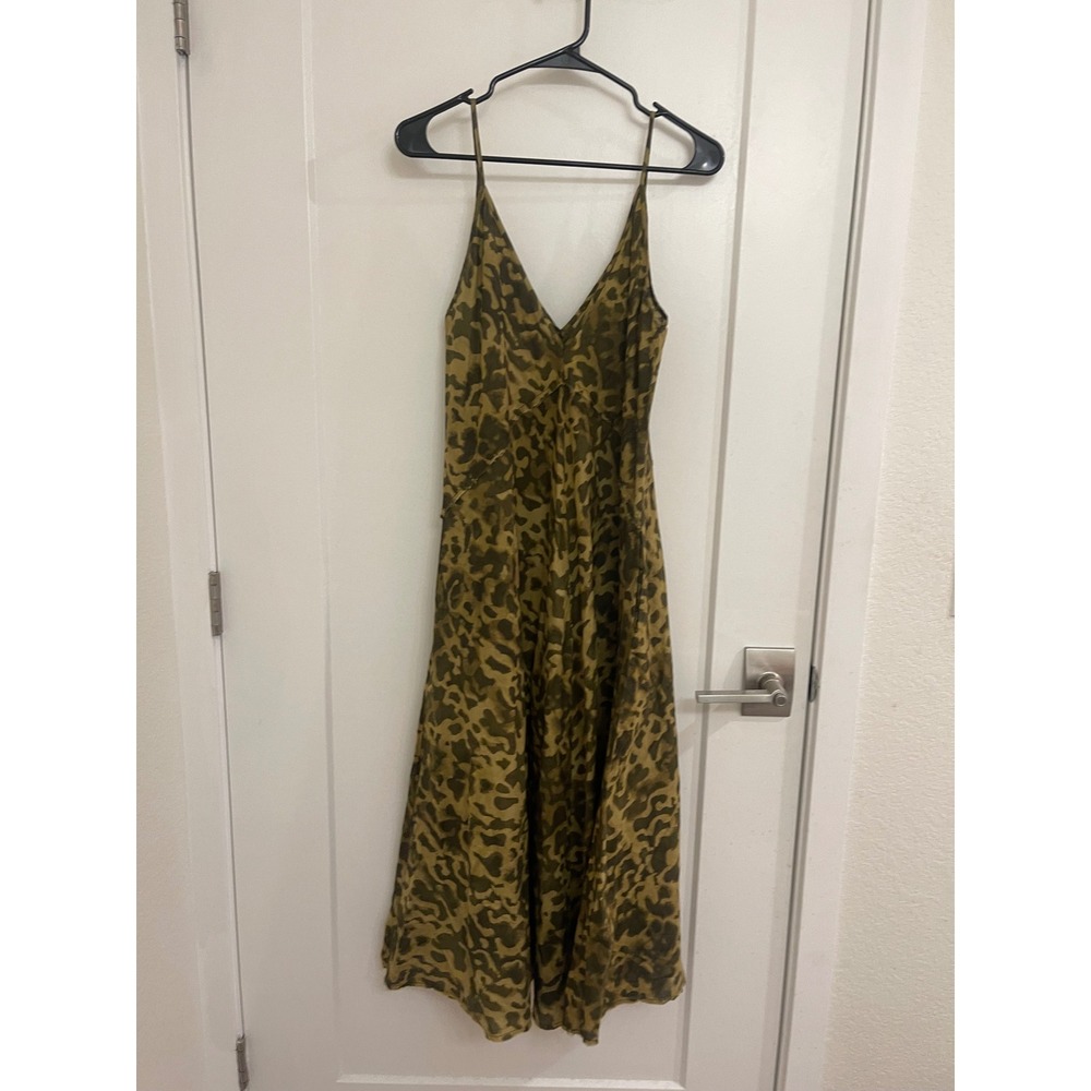 Mobwife Chic Cotton V Neck Sundress Wedding Guest Cocktail Animal Print - Picture 8 of 9
